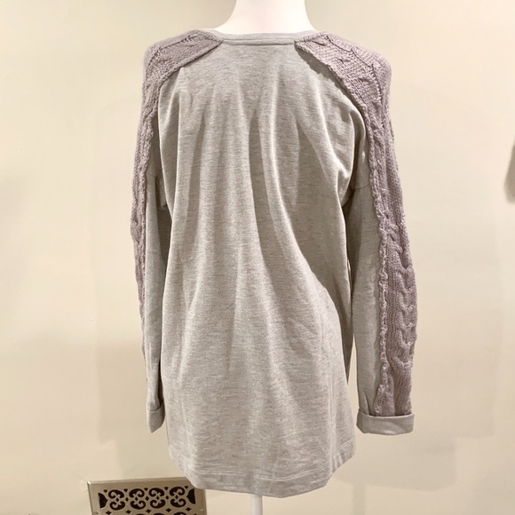 Soft Surroundings Gray Sweater Sleeve Detail Top - Picture 6 of 7